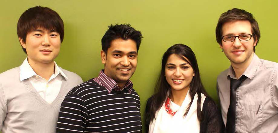 Pictured left to right, Christian Park, Asim Mittal, Mahvish Nagda and Russell Cornwell, then known as Russell Essary