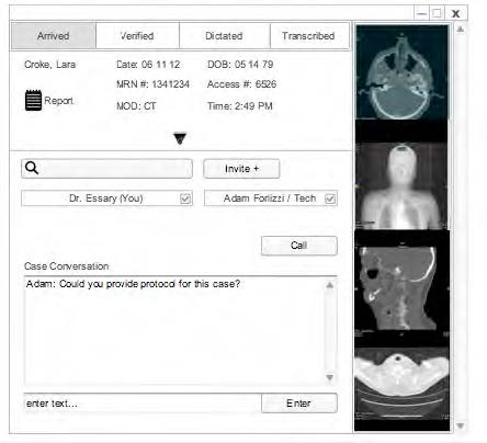 A card in the RIS system displaying the patient history that often eludes radiologists